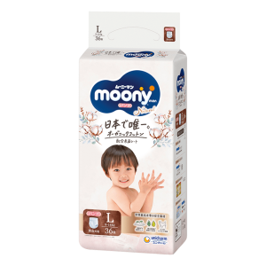 Moony Natural L (Kelnaitės) 9-14 kg, 36 vnt.