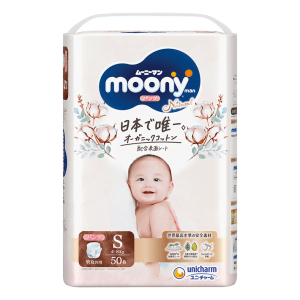 Moony Natural S (Kelnaitės) 4-8 kg, 50 vnt.