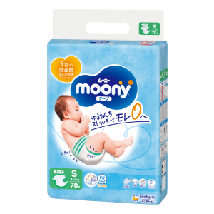 Moony S 4-8 kg, 70 vnt.